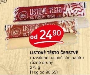 Těsto listové rozválené Lef