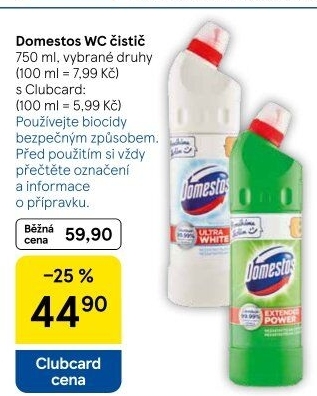 Čistič WC gelový Domestos