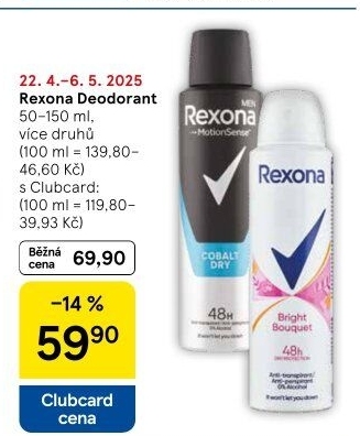 Deodoranty Rexona