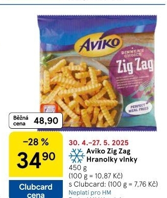 Hranolky vlnky mražené Zig Zag Aviko