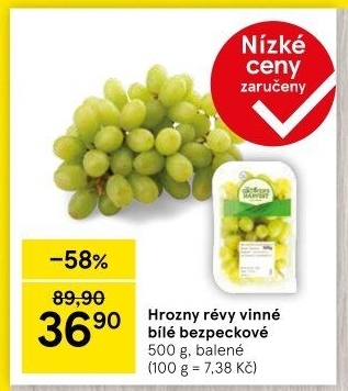 Hrozny bílé bezsemenné The Grower'