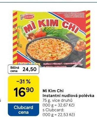 Instantní polévky Mi Kim Chi Vina Acecook