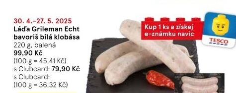Klobásy Echt Bavoriš Láďa Grileman Kostelecké uzeniny