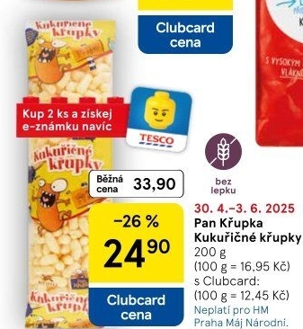 Kukuřičné křupky bez lepku Rej