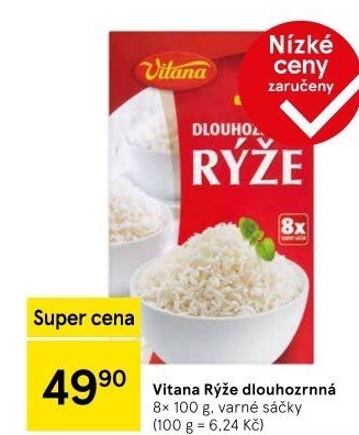 Rýže loupaná dlouhozrnná Vitana