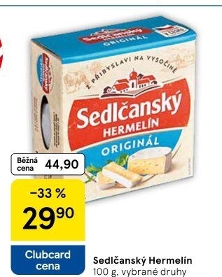 Sýr Hermelín Sedlčanský