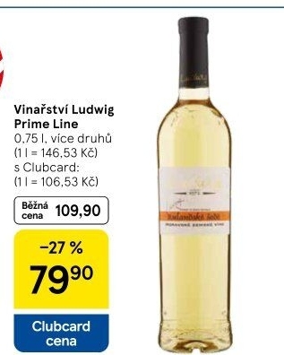 Vína Prime Line Vinařství Ludwig
