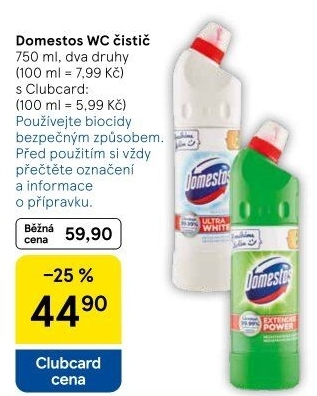 Čistič WC gelový Domestos