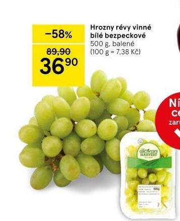 Hrozny bílé bezsemenné The Grower' - Tesco akcniletaky.com