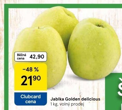 Jablka Golden Delicious