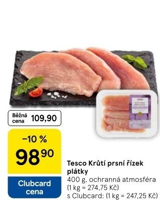 Krůtí prsní řízky Tesco