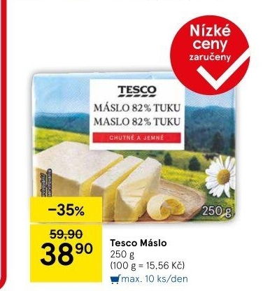 Máslo Tesco