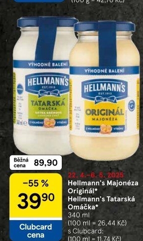 Tatarská omáčka Hellmann'