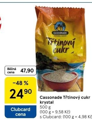 Třtinový cukr Cassonade