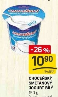 Bílý jogurt smetanový Choceňský