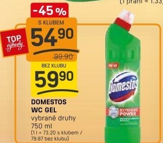 Čistič WC gelový Domestos