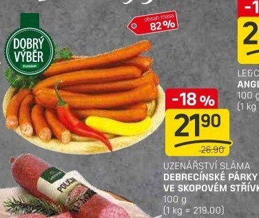 Debrecínské párky Prémium Dobrý Výběr