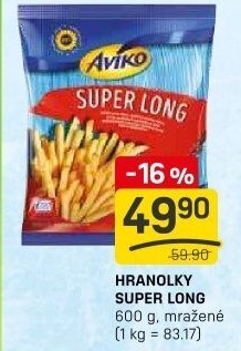 Hranolky mražené Super Long Aviko