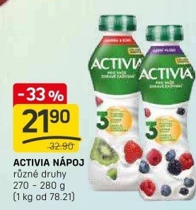 Jogurtový nápoj Activia Danone