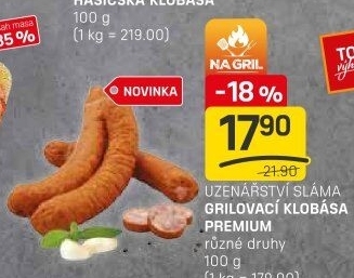 Klobása grilovací premium Sláma
