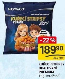 Kuřecí stripsy mražené Zizu Premium Nowaco