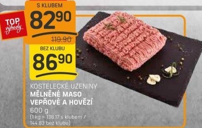Mleté maso mix Kostelecké uzeniny