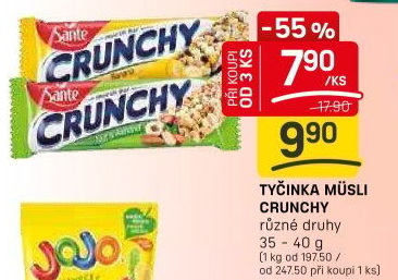 Müsli tyčinka Crunchy Sante