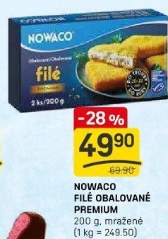 Rybí filé obalované mražené Premium Nowaco