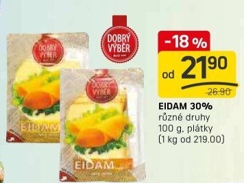 Sýr Eidam 30% Dobrý Výběr