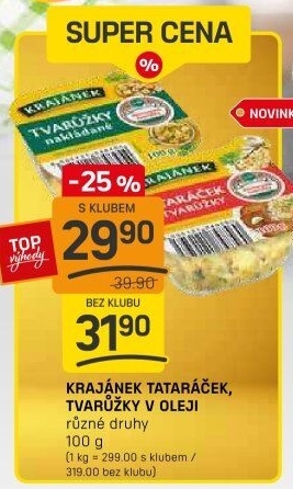 Tataráček s tvarůžky Krajánek