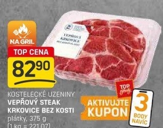 Vepřová krkovice steak bez kosti Kostelecké uzeniny
