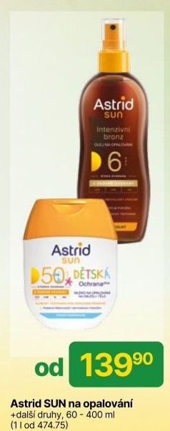 Produkty na opalování Astrid Sun