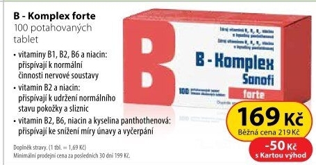 Doplněk stravy B-komplex Forte Sanofi