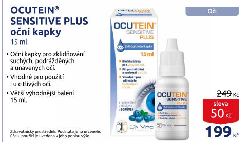 Kapky oční Ocutein Sensitive Plus