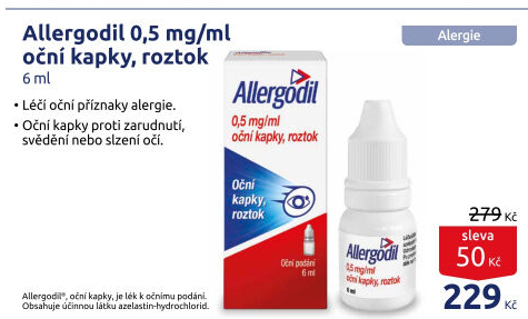 Oční kapky Allergodil