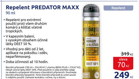 Repelent ve spreji Maxx Predator Leroy