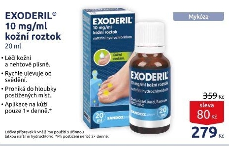 Roztok na mykózu Exoderil