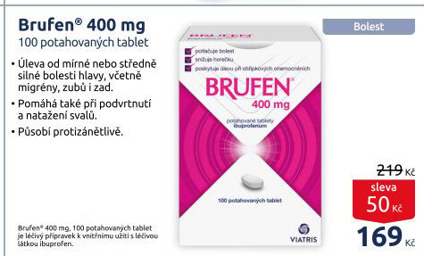 Tablety proti bolesti 400 Brufen Viatris