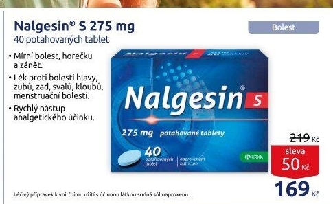 Tablety proti bolesti Nalgesin S