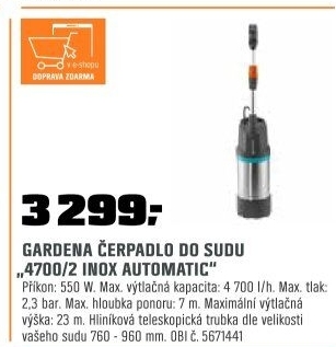 Čerpadlo do sudu4700/2 Inox Automat.