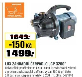 Zahradní čerpadloGP 3200