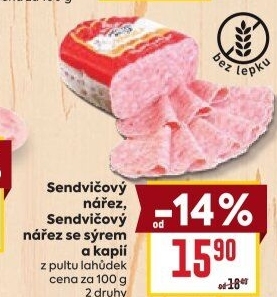 Nářez sendvičový Váhala