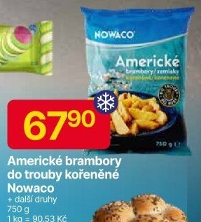 Brambory americké mražené Nowaco