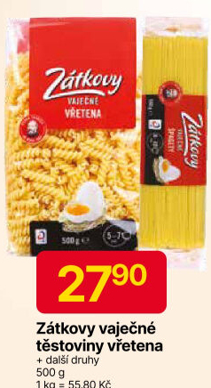 Těstoviny vaječné Zátkovy