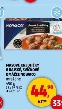 Knedlíčky masové v rajské omáčce mražené Nowaco
