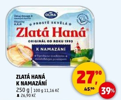 Margarín k namazání Zlatá Haná Olma