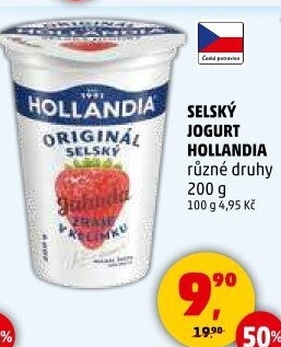 Ochucený jogurt selský Hollandia