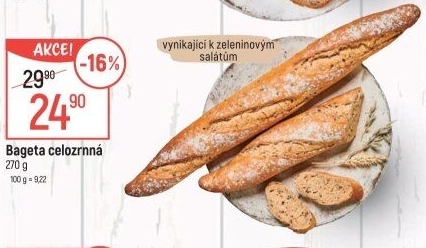 Bageta celozrnná