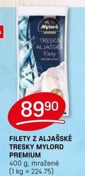 Aljašská treska filety mražená Premium Mylord