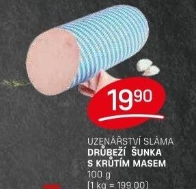 Šunka drůbeží s krůtím masem Sláma